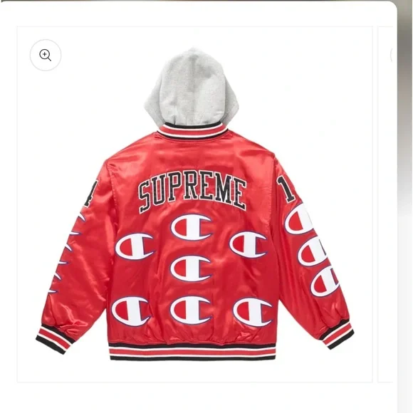 Supreme/Champion Hooded Satin Varsity（Supreme champion